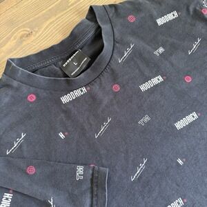 Hoodrich Men's Large Black OG Repro V3 All Over Logo Short Sleeve T-Shirt